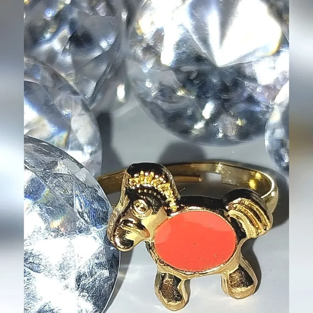Super cute girls jeweled adjustable ring